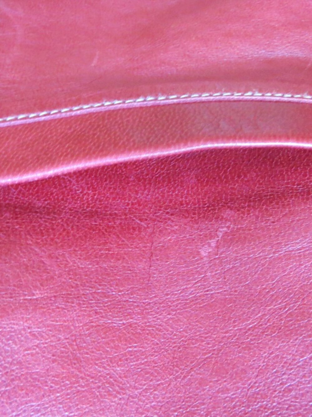 Vintage Mossimo Women's Red Leather XL Jacket - Picture 8 of 12